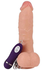 Realistik Vantuzlu Titreşimli Dildo 21 cm