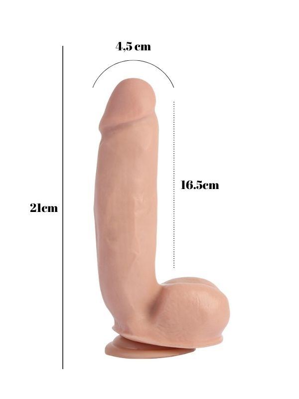 Sensualism 21cm Kıkırdaklı Gerçekçi Dildo